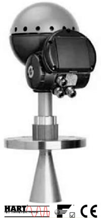 5600 Radar Level Interface Transmitter loop powered liquids slurries explosion proof cone rod seals