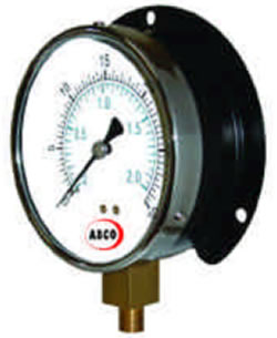 abco industrial gauges heavy duty back flanged