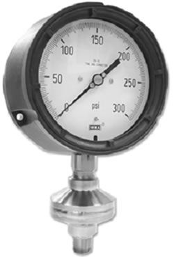wika 43 chemical seal diaphragm pressure gauges